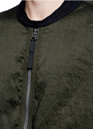 Detail View - Click To Enlarge - ZIGGY CHEN - Quilted patch bomber jacket