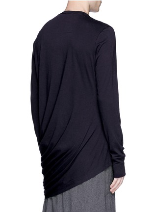 Back View - Click To Enlarge - ZIGGY CHEN - Asymmetric long sleeve T-shirt