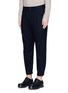 Front View - Click To Enlarge - ZIGGY CHEN - Brushed wool drop crotch pants