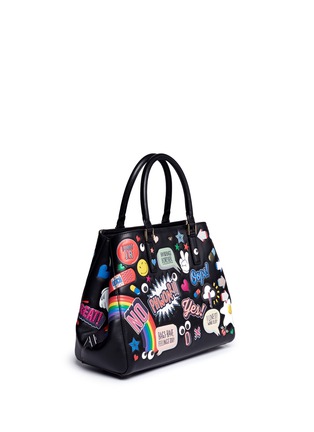 Figure View - Click To Enlarge - ANYA HINDMARCH - 'All Over Stickers Small Featherweight Ebury' leather tote