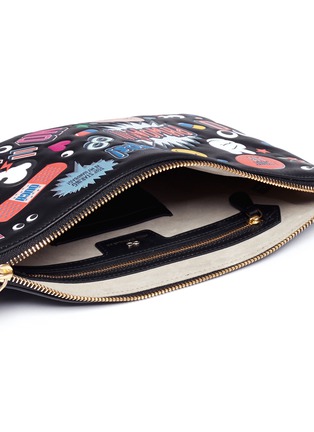 Detail View - Click To Enlarge - ANYA HINDMARCH - 'All Over Georgiana' embossed leather tassel clutch
