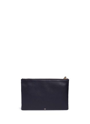 Back View - Click To Enlarge - ANYA HINDMARCH - 'All Over Georgiana' embossed leather tassel clutch