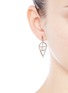 Figure View - Click To Enlarge - EDDIE BORGO - 'Dahlia Nexus' rock crystal bead chain drop earrings