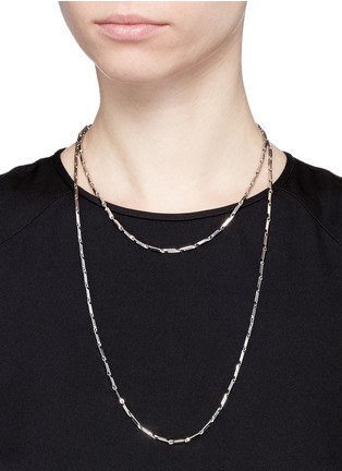 Figure View - Click To Enlarge - EDDIE BORGO - Rhodium plated peaked chain necklace