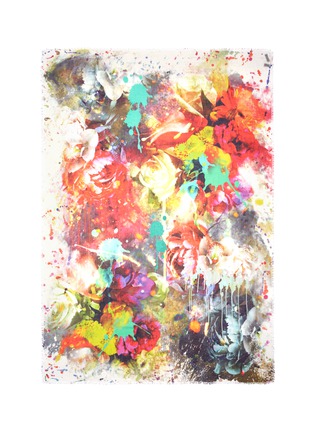 Main View - Click To Enlarge - FRANCO FERRARI - 'Danao' floral paint print silk-modal scarf