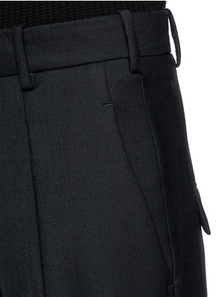 Detail View - Click To Enlarge - NEIL BARRETT - Tapered dropped crotch wool blend pants