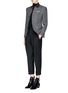 Figure View - Click To Enlarge - NEIL BARRETT - Tapered dropped crotch wool blend pants