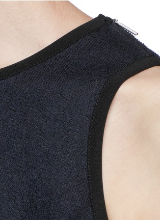 Detail View - Click To Enlarge - NEIL BARRETT - 'Basque' crepe layer wool blend dress