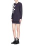 Front View - Click To Enlarge - NEIL BARRETT - Pop art star appliqué neoprene sweatshirt