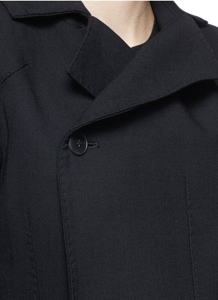 Detail View - Click To Enlarge - HAIDER ACKERMANN - Sharp shoulder fleece wool blazer