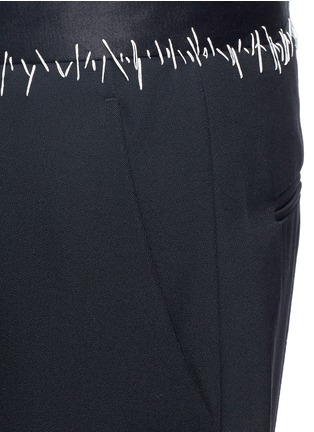 Detail View - Click To Enlarge - HAIDER ACKERMANN - 'Berkeley' satin waist wool blend pants