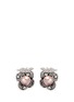 Main View - Click To Enlarge - ANABELA CHAN - 'Mini Blossom' pearl diamond pavé 18k black gold earrings
