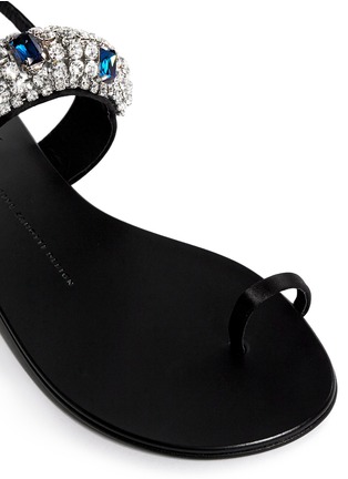 Detail View - Click To Enlarge - 73426 - 'Rock' rhinestone band satin sandals