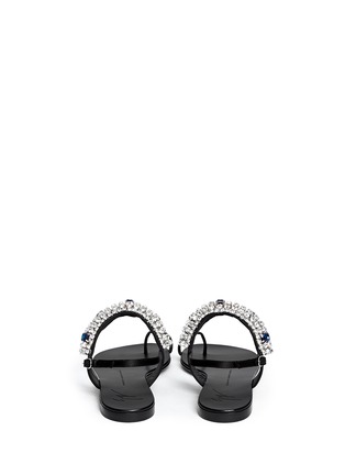 Back View - Click To Enlarge - 73426 - 'Rock' rhinestone band satin sandals