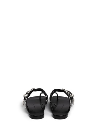 Back View - Click To Enlarge - 73426 - 'Rock' Western buckle stud leather sandals
