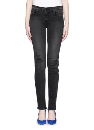 Main View - Click To Enlarge - J BRAND - Mid-rise distressed cropped skinny jeans