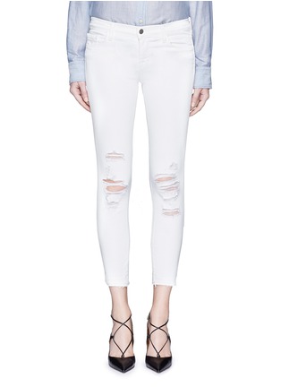 Detail View - Click To Enlarge - J BRAND - 'Cropped' ripped jeans