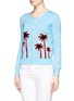 Front View - Click To Enlarge - MARKUS LUPFER - 'Sunset Boulevard' palm tree April cardigan