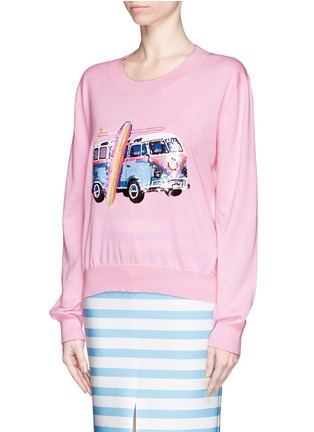 Front View - Click To Enlarge - MARKUS LUPFER - 'Campervan' sequin Joey sweater