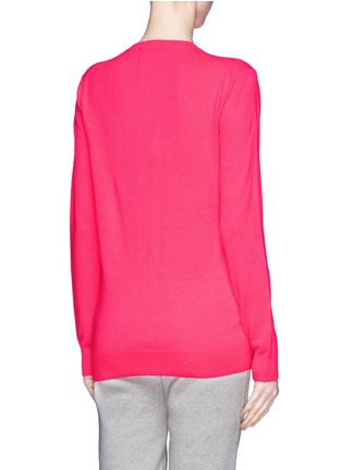 Back View - Click To Enlarge - MARKUS LUPFER - 'Hot Neon Lara Lip' acrylic sweater