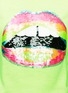 Detail View - Click To Enlarge - MARKUS LUPFER - 'Hot Neon Lara Lip' acrylic sweater