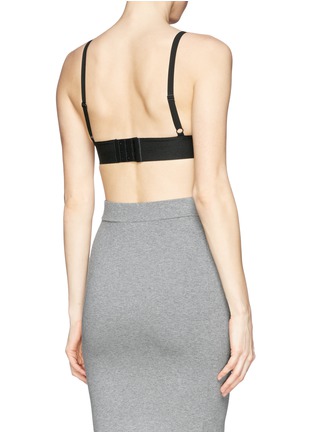 Back View - Click To Enlarge - T BY ALEXANDER WANG - Stretch piqué triangle sports bra