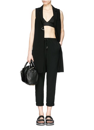 Figure View - Click To Enlarge - T BY ALEXANDER WANG - Stretch piqué triangle sports bra