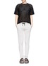 Figure View - Click To Enlarge - T BY ALEXANDER WANG - Perforated jersey T-shirt