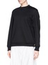 Front View - Click To Enlarge - T BY ALEXANDER WANG - Fleece lined bonded jersey sweatshirt