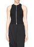 Main View - Click To Enlarge - T BY ALEXANDER WANG - Cross back crepe zip top