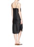 Back View - Click To Enlarge - T BY ALEXANDER WANG - Sleeve waist tie silk camisole dress