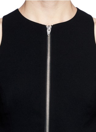 Detail View - Click To Enlarge - T BY ALEXANDER WANG - Pant bottom zip crepe wrap dress