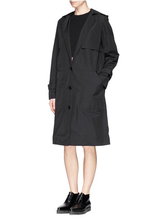 Front View - Click To Enlarge - T BY ALEXANDER WANG -  cuff poplin trench coat