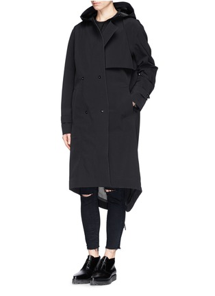 Front View - Click To Enlarge - T BY ALEXANDER WANG - Water repellant bonded nylon trench coat