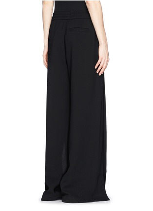 Back View - Click To Enlarge - T BY ALEXANDER WANG - Side split wide leg crepe pants