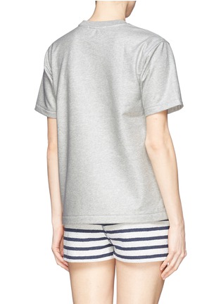 Back View - Click To Enlarge - T BY ALEXANDER WANG - Coated cotton terry T-shirt
