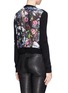 Back View - Click To Enlarge - MC Q - 'Festival Floral' sheer back cropped cardigan