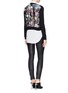 Figure View - Click To Enlarge - MC Q - 'Festival Floral' sheer back cropped cardigan