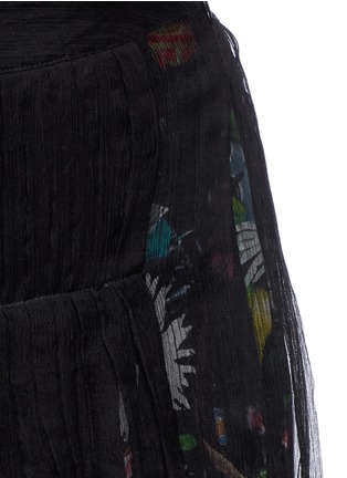 Detail View - Click To Enlarge - MC Q - 'Festival Floral' underlay plissé chiffon skirt