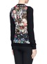 Back View - Click To Enlarge - MC Q - 'Festival Floral' sheer back sweater