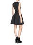 Back View - Click To Enlarge - MC Q - Cotton twill flare dress 