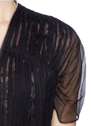 Detail View - Click To Enlarge - MC Q - Shirred chiffon mini dress