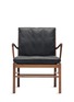Main View - Click To Enlarge - CARL HANSEN & SØN - Leather walnut wood colonial chair