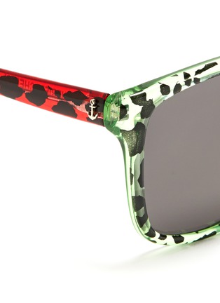 Detail View - Click To Enlarge - SHERIFF & CHERRY - G12 Wildcat leopard print plastic frame sunglasses