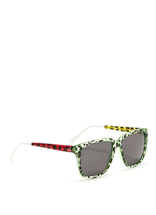 Figure View - Click To Enlarge - SHERIFF & CHERRY - G12 Wildcat leopard print plastic frame sunglasses
