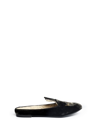 Main View - Click To Enlarge - MARC BY MARC JACOBS - Sleeping bunny velvet shearling slippers