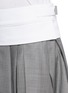 Detail View - Click To Enlarge - ALEXANDER WANG - Texture wide waistband pleat skirt