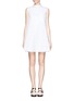 Main View - Click To Enlarge - ALEXANDER WANG - Open back shirt dress with pleat skirt underlay