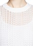Detail View - Click To Enlarge - ALEXANDER WANG - Logo guipure lace sleeveless top