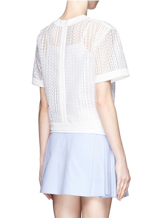 Back View - Click To Enlarge - ALEXANDER WANG - Logo guipure lace sleeveless top